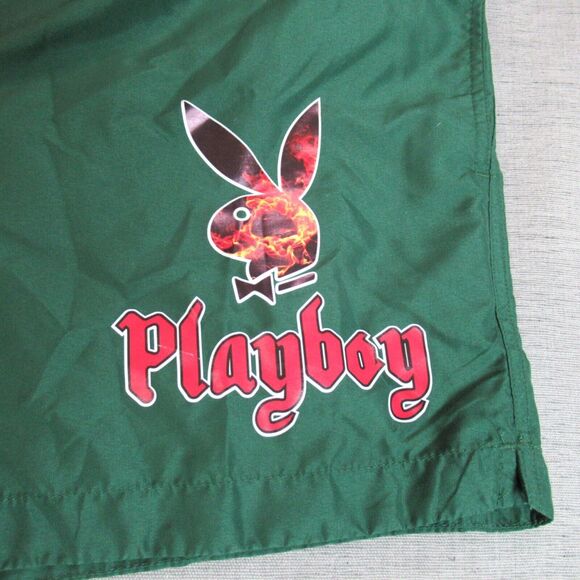 Playboy Pacsun Swim Shorts Mens Size Medium Green Short Beach Pool Vacation - Picture 4 of 13